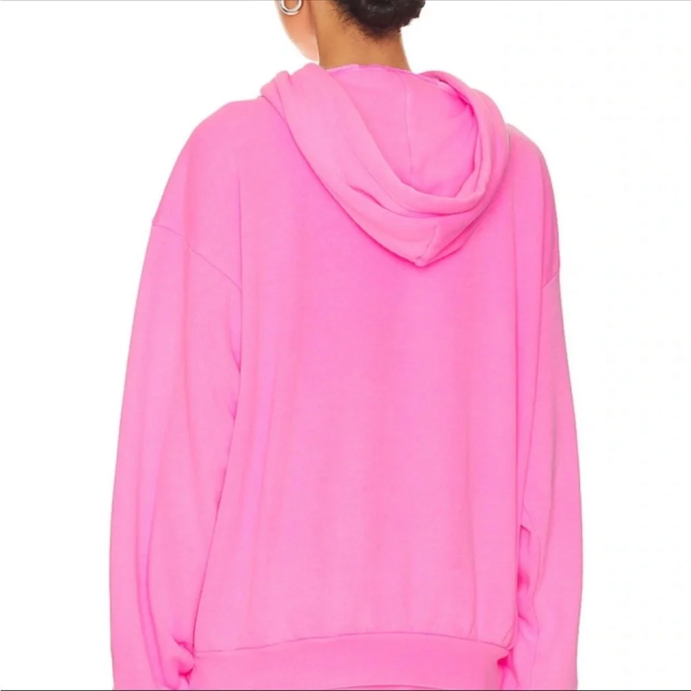 Aviator Nation neon pink hoodie sweater - Picture 2 of 4